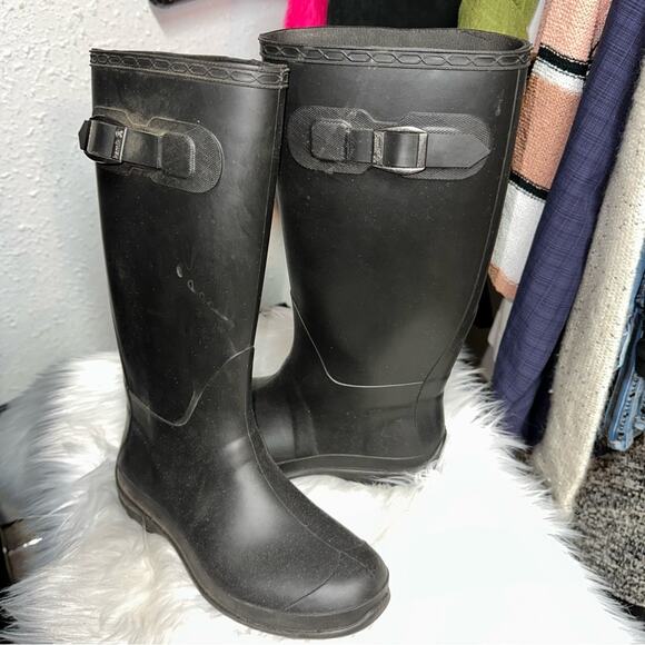 1682. Kamik Oliva Black Rain Boot Size 7 - Picture 1 of 11
